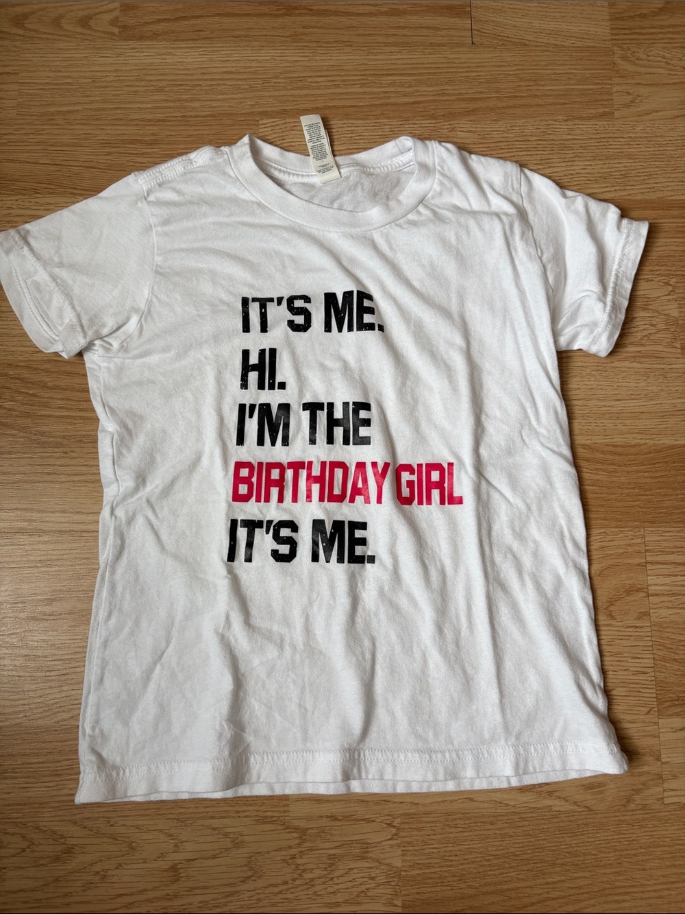 Girls White 'Birthday Girl' Graphic Tee after Taylor Swift